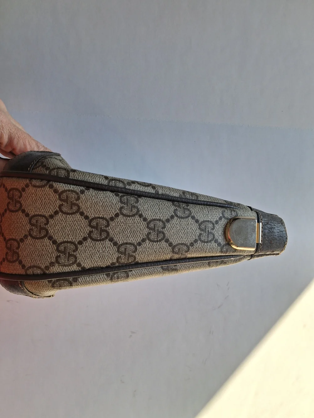 Gucci Brown/Beige Monogram Cosmetic Case Crossbody - Picture 3 of 14